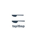 Measuring tablespoon and teaspoon icon