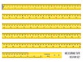 Measuring tape in centimeters and inches vector set Royalty Free Stock Photo