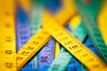 Measuring tape , extreamly shallow DOF Royalty Free Stock Photo