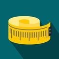 Measuring tape flat icon