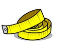 Measuring tape hand drawn sketch Royalty Free Stock Photo