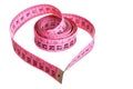 Measuring tape - heart Royalty Free Stock Photo