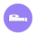 Measuring tape icon in badge style. One of Handmade collection icon can be used for UI, UX