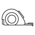 Measuring tape icon, outline style