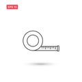 Measuring tape icon vector isolated 4