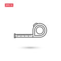 Measuring tape icon vector isolated