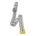 Measuring tape of the tailor on white. 3D illustration