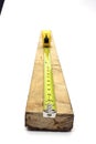 Measuring tape on wood Royalty Free Stock Photo