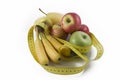 Measuring Tape Wrapped Around Several Fresh Fruits