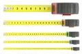 Measuring tapes, 3D rendering Royalty Free Stock Photo