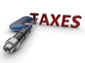 Measuring taxes concept Royalty Free Stock Photo