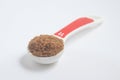 Measuring Tea spoon with Brown sugar Royalty Free Stock Photo