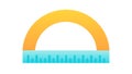 Measuring Tool Ruler Arc Icon, Precision and Scale, vector design Generative AI Royalty Free Stock Photo