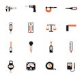 measuring tools icon set