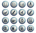 Measuring tools icon set