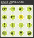 Measuring tools icon set