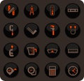 Measuring tools icons set