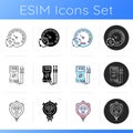 Measuring tools icons set