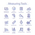 Measuring tools pack. Angle, compass length, ruler