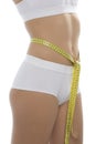 Measuring waist Royalty Free Stock Photo