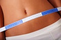 Measuring waist Royalty Free Stock Photo