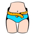 Measuring waist icon, icon cartoon