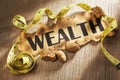 Measuring wealth concept Royalty Free Stock Photo