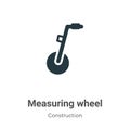 Measuring wheel vector icon on white background. Flat vector measuring wheel icon symbol sign from modern construction collection Royalty Free Stock Photo