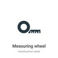 Measuring wheel vector icon on white background. Flat vector measuring wheel icon symbol sign from modern construction collection