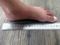 Measuring your foot.