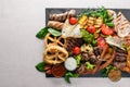 Meat assorted and cold appetizers. Ukrainian style. Royalty Free Stock Photo