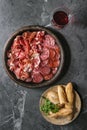 Meat assorti plate Royalty Free Stock Photo