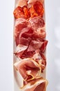 Meat assorti platter top view Royalty Free Stock Photo