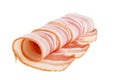 Meat bacon food isolated over white background Royalty Free Stock Photo