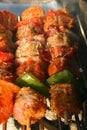 Meat Ball Brochettes on a Barbecue Royalty Free Stock Photo