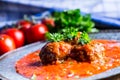 Meat balls. Italian and Mediterranean cuisine. Meat balls Royalty Free Stock Photo