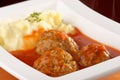 Meat balls and mashed potato Royalty Free Stock Photo