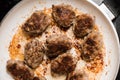 Meat balls of minced beef and pork Royalty Free Stock Photo