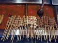 Meat balls skewers Royalty Free Stock Photo