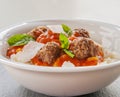 Meat balls in tomato sauce Royalty Free Stock Photo