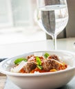 Meat balls in tomato sauce Royalty Free Stock Photo