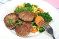 Meat balls and vegetables Royalty Free Stock Photo