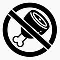 Meat ban icon. There is no meat. No food