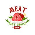 Meat, best choice 1969 logo template design, badge for meat store, butcher shop, farmer market, restaurant, cafe