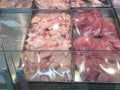 Meat in a butcher shop