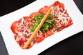 Meat carpaccio with Parmesan