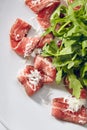 Meat Carpaccio with Rocket Salad