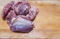 Meat cheek pieces of iberian pig Royalty Free Stock Photo