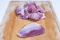 Meat cheek pieces of iberian pig Royalty Free Stock Photo