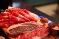 Meat choices for korean bbq Royalty Free Stock Photo